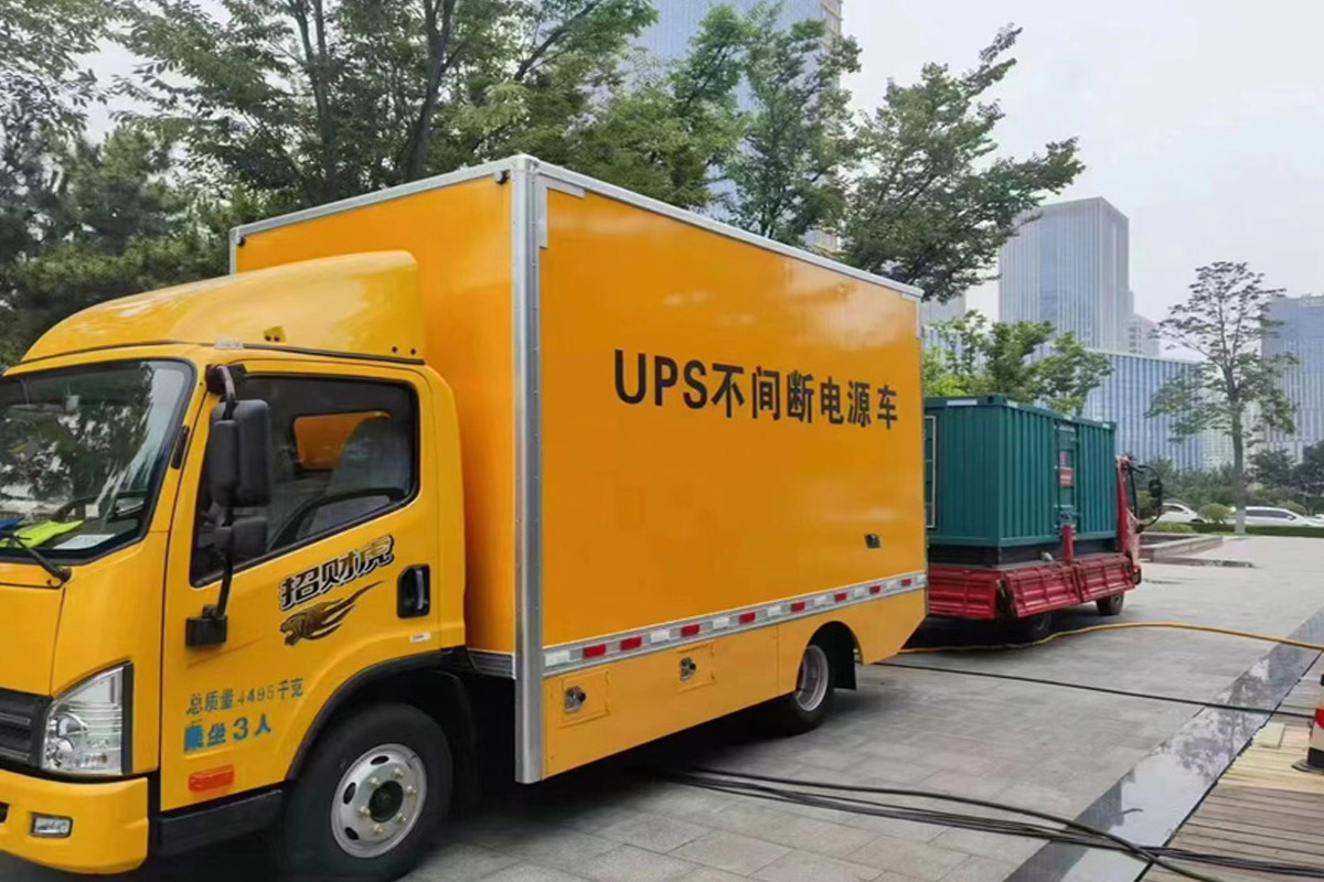 延长发电机租赁施工现场