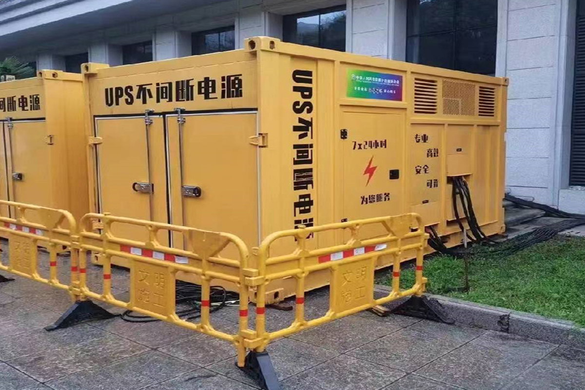 延长发电机租赁施工现场